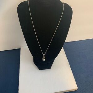 Stamped 925 pearl on a chain